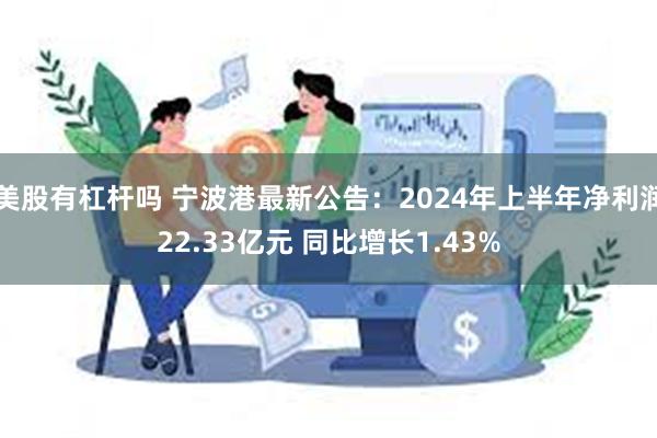 美股有杠杆吗 宁波港最新公告：2024年上半年净利润22.33亿元 同比增长1.43%